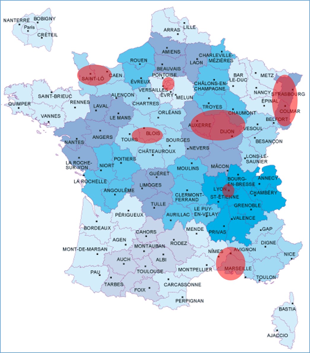 IMG Voyages scolaires en France carte